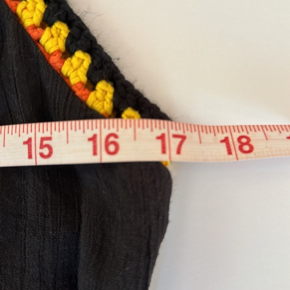 SHEIN- Hi/Low Sun Dress. Orange/Yellow Crotchet work @Hem/Neckline.Size S - Picture 7 of 9